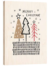 Holzbild Merry Christmas IV