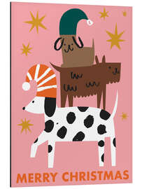 Alubild Weihnachtsbaum der Hunde