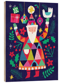 Holzbild Der Weihnachtsmann ist da! - Charlotte Pepper