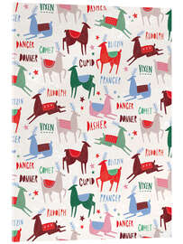 Acrylglasbild Die Rentiere von Santa Claus - Charlotte Pepper