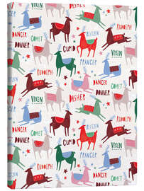 Leinwandbild Die Rentiere von Santa Claus - Charlotte Pepper
