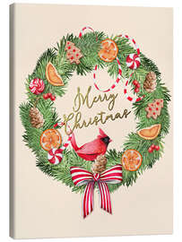 Leinwandbild Merry Christmas Girlande
