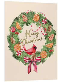 Hartschaumbild Merry Christmas Girlande