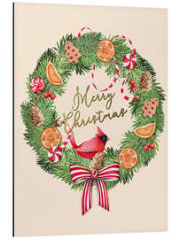 Magnettafel Merry Christmas Girlande