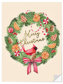 Wandsticker Merry Christmas Girlande