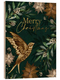 Holzbild Merry Christmas I