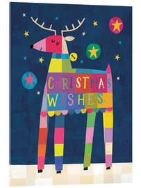 Acrylglasbild Christmas wishes - Rentier