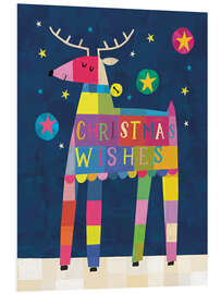 Hartschaumbild Christmas wishes - Rentier