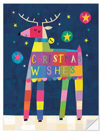 Wandsticker Christmas wishes - Rentier