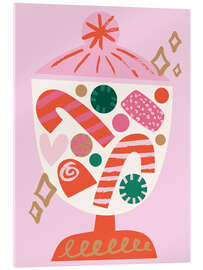 Acrylglasbild Weihnachtsbonbons