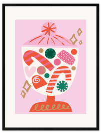 Gerahmter Kunstdruck Weihnachtsbonbons