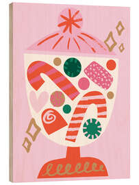 Holzbild Weihnachtsbonbons