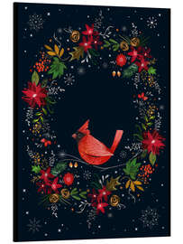 Alubild Weihnachts-Rotkardinal