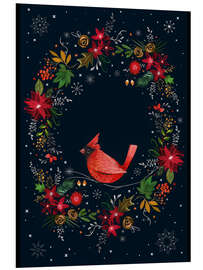 Hartschaumbild Weihnachts-Rotkardinal