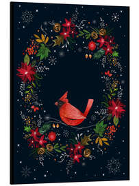 Magnettafel Weihnachts-Rotkardinal