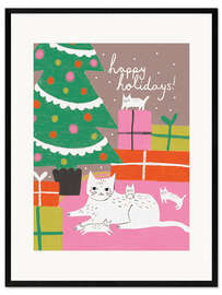 Gerahmter Kunstdruck Happy Holidays!