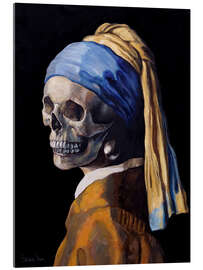 Acrylglasbild Eine Perlenohrring ohne das Mädchen - Sasha Bom