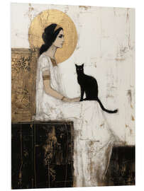 Hartschaumbild Gekrönt in Schatten und Gold