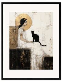 Gerahmter Kunstdruck Gekrönt in Schatten und Gold