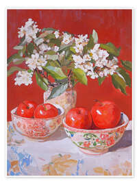 Wandbild Rote Äpfel auf dem Tisch - DejaReve