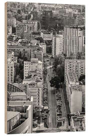 Holzbild Die Goldene Straße in Warschau - Mikolaj Gospodarek