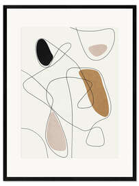 Gerahmter Kunstdruck Thin Flow II