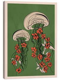 Leinwandbild Florale Quallen