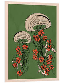 Hartschaumbild Florale Quallen