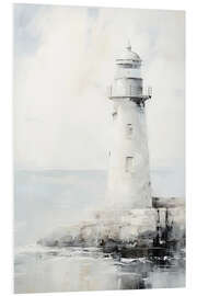 Hartschaumbild Leuchtturm am Meer