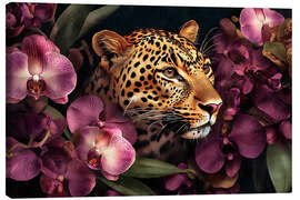 Leinwandbild Tropischer Orchideengarten der Jaguare - Andrea Haase