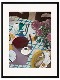 Gerahmter Kunstdruck Frühstück bei Helma