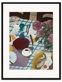 Gerahmter Kunstdruck Frühstück bei Helma