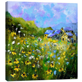 Leinwandbild Blaue Dächer - Pol Ledent