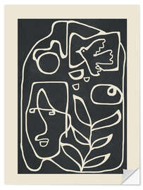 Wandsticker Paläolithische abstrakte Kunst - Branka Kodžoman