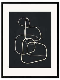 Gerahmter Kunstdruck Abstrakte Linien