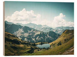 Holzbild So weit das Auge reicht auf den Seealpsee - Flo Klein