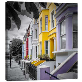 Leinwandbild Bunte Hausfassaden in Notting Hill, London - Melanie Viola