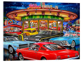 Acrylglasbild Retro Drive In