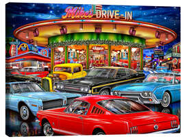 Leinwandbild Retro Drive In