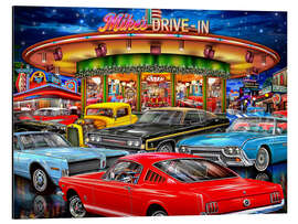 Magnettafel Retro Drive In
