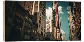 Holzbild In den Straßen von New York III