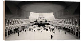 Holzbild Im inneren des Oculus in New York II - Flo Klein