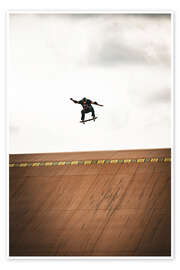 Wandbild Skateboardfliegen - Flo Klein