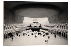 Holzbild Im inneren des Oculus in New York I - Flo Klein