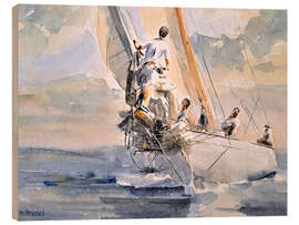 Holzbild Törn im Abendlicht