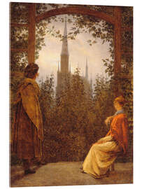 Acrylglasbild Gartenlaube, 1818 - Caspar David Friedrich