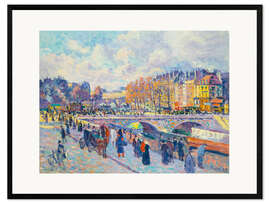 Gerahmter Kunstdruck Seinequai - Maximilien Luce, 1899
