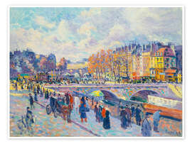 Poster Seinequai - Maximilien Luce, 1899