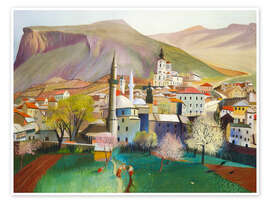 Wandbild Frühlingsbeginn in Mostar, 1903 - Tivador Csontvary Kosztka