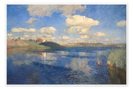 Wandbild Sommerwolken über dem See, 1900 - Isaak Iljitsch Lewitan